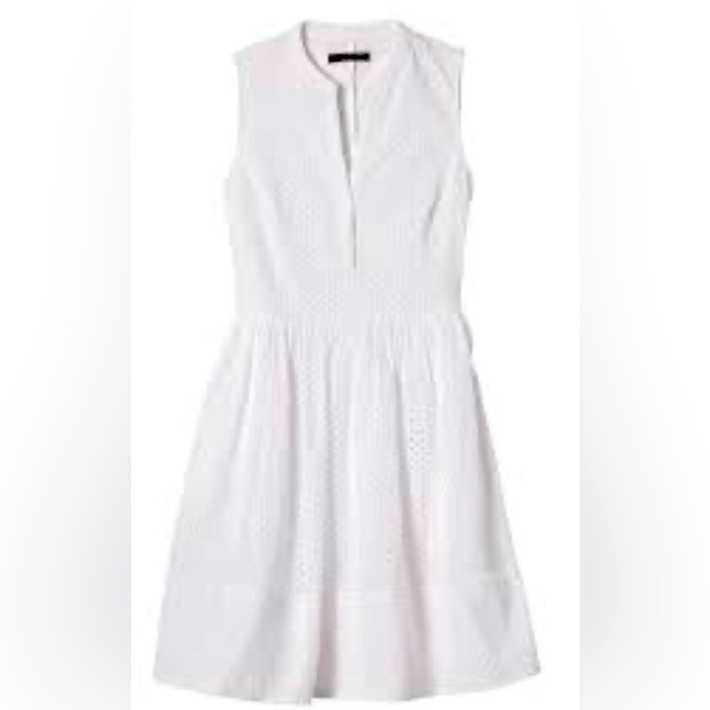 Banana Republic Factory White Eyelet Sleeveless Fit and Flare gently used